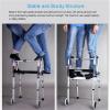 Aluminum Rolling Walker with Seat & 2 Wheels, Fold Up Adjustable Height Rollator Walker for Seniors/Adults, Lightweight Step Assist Hello view 4