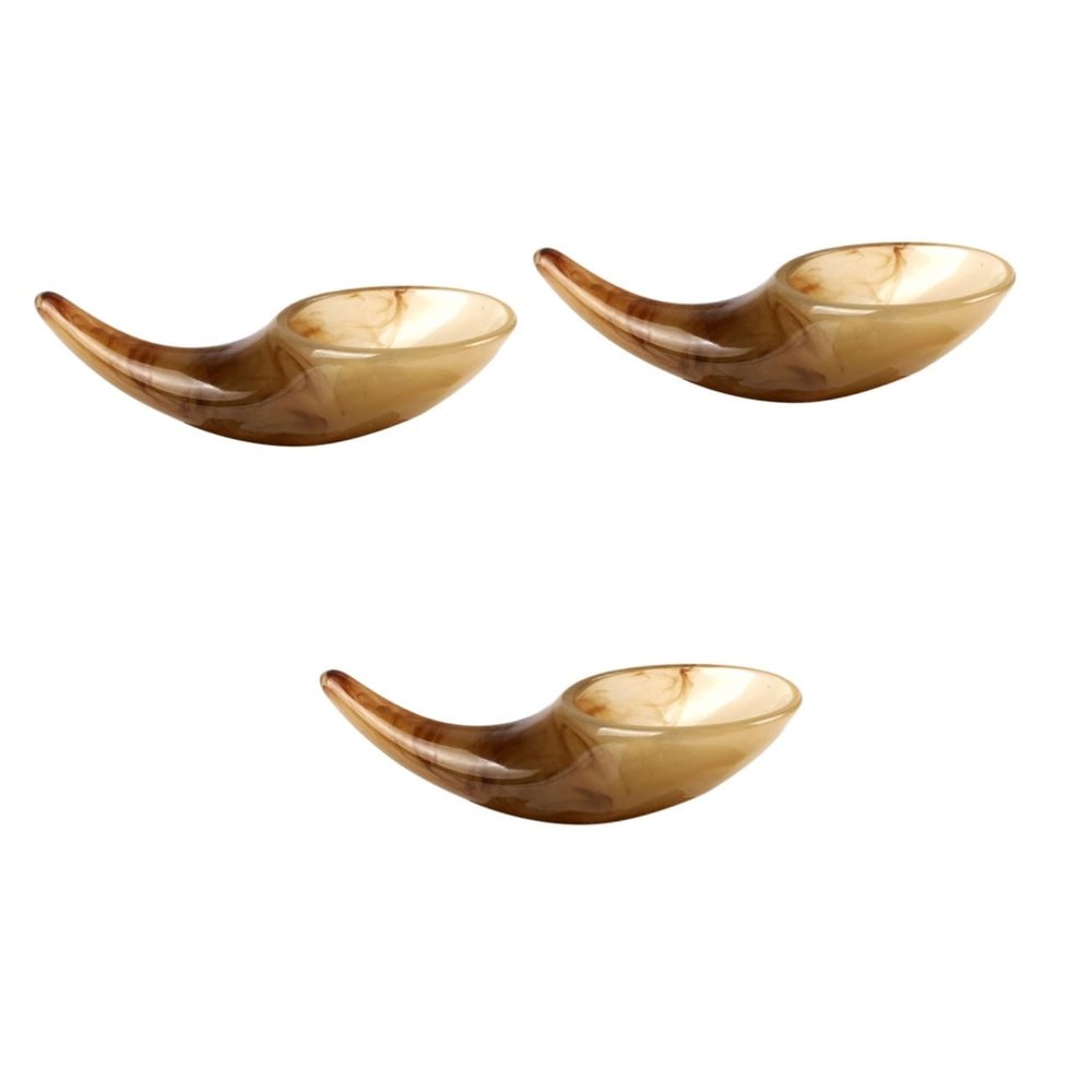 Beavorty 3pcs Large Ox Horn Scrapping Tube Acupoint Pressure Stick Body Massager Traditional Gua Sha Massage Tool