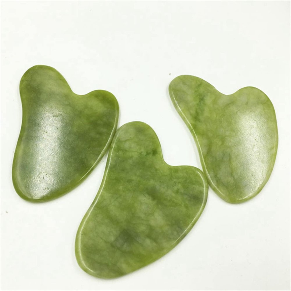 1/5/10PC Natural Crystal Jade Stone Facial Body Guasha Massage Scraper Massager Thumb Shape Gua Sha Board Face Eye Care SPA Tool xiaguolingsm (Color : 10pcs)