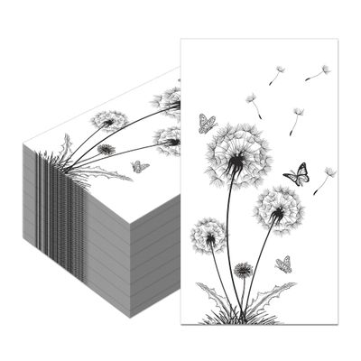 100Pcs Dandelion Paper Guest Napkins Disposable Dinner Napkins,Party Napkins Guest Towels Wedding Napkins for Kitchen,Birthday Party