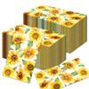 100Pcs Sunflower Paper Guest Napkins Disposable Dinner Napkins,Party Napkins Guest Towels Wedding Napkins for Kitchen,Birthday Party view 1