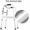 BHANAY Foldable Geriatric Elderly Walker with 2 Wheels - Adjustable Height:75-93cm - Transport Rollator Mobility Aid Walking Frame Crutch view 2