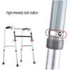 BHANAY Foldable Geriatric Elderly Walker with 2 Wheels - Adjustable Height:75-93cm - Transport Rollator Mobility Aid Walking Frame Crutch view 3