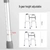 BHANAY Foldable Geriatric Elderly Walker with 2 Wheels - Adjustable Height:75-93cm - Transport Rollator Mobility Aid Walking Frame Crutch view 4