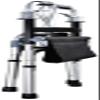 BHANAY Rollator Walker, Four Wheeled with Seat Lightweight Foldable Aluminium Frame Suitable Home Outdoor Walking Mobility Aid Small Gift view 4