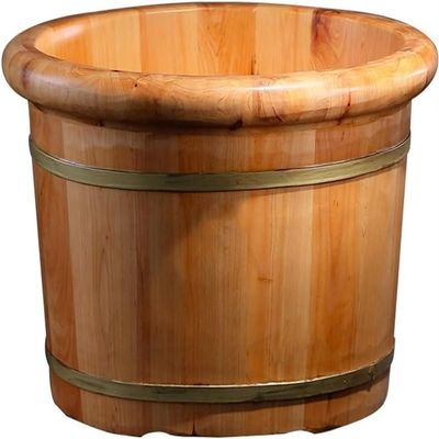 Foot Tub Wooden Foot Basin Wooden Foot Basin,Cedar Foot Bath Barrel,Smooth and Delicate Pedicure Barrels Pedicure Bowl Spa Massage for Soaking Feet Massager Foot Tub Foot Bath Wooden Bucket Foot Spa