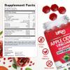 Apple Cider Vinegar Gummies with Mother 1200mg ACV Gummies - | Digestive Health, Energy, Immune and Metabolism Support | - with Vitamin B12, B6 & Beetroot & Pomegranate Vegan 60 Count (1X) view 3