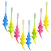FOMIYES Animal Cartoon Soft Bristle Children Toothbrush 8pcs Set Baby Oral Care Tooth Cleaner for Toddlers Kids Ages 2-6 with Colorful Handle Suitable for Daily Dental Hygiene Random Random Color view 1