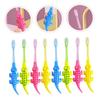 FOMIYES Animal Cartoon Soft Bristle Children Toothbrush 8pcs Set Baby Oral Care Tooth Cleaner for Toddlers Kids Ages 2-6 with Colorful Handle Suitable for Daily Dental Hygiene Random Random Color view 3