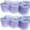 12x Blue Roll 2ply Embossed Centre Feed 44m Approx. Recycled and Recyclable Hygiene, Commercial/Kitchen Use Paper Hand Towel Cleaning Wipes Disposable Kitchen Tissue view 1