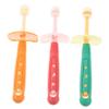 FOMIYES 3pcs Boy Girl Toothbrush Rotatable Soft Bristles for Toddlers Portable Teeth Cleaning Brush for Boys and Girls Years Old view 1