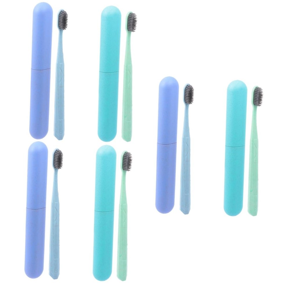 FOMIYES 6pcs Tooth Brush Box Ultra Toothbrush Long Handle Toothbrush for Easy Cleaning Gums Care
