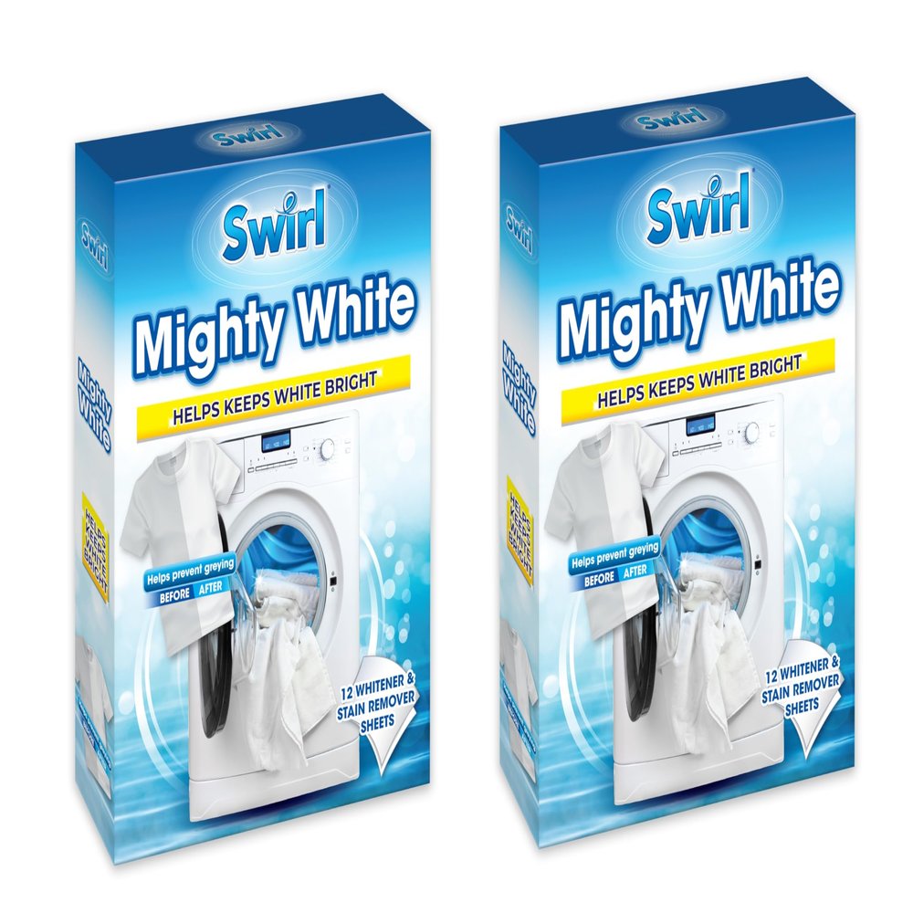 12 Sheets Mighty White - Keep Whites Bright and Fresh, Prevents Greying by Swirl (6, Mighty White)