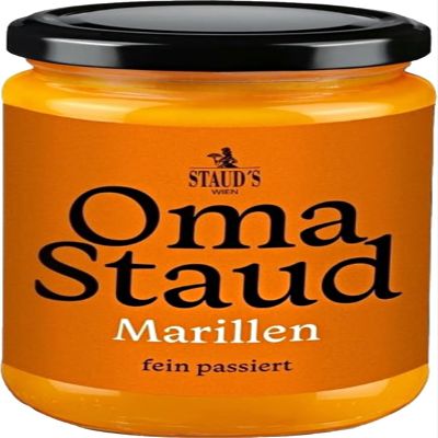 STAUDS Wien Oma Staud Finely Sieved Apricots 225g (7.94 Oz) - Grandma Staud Apricot Jam - Made in Austria