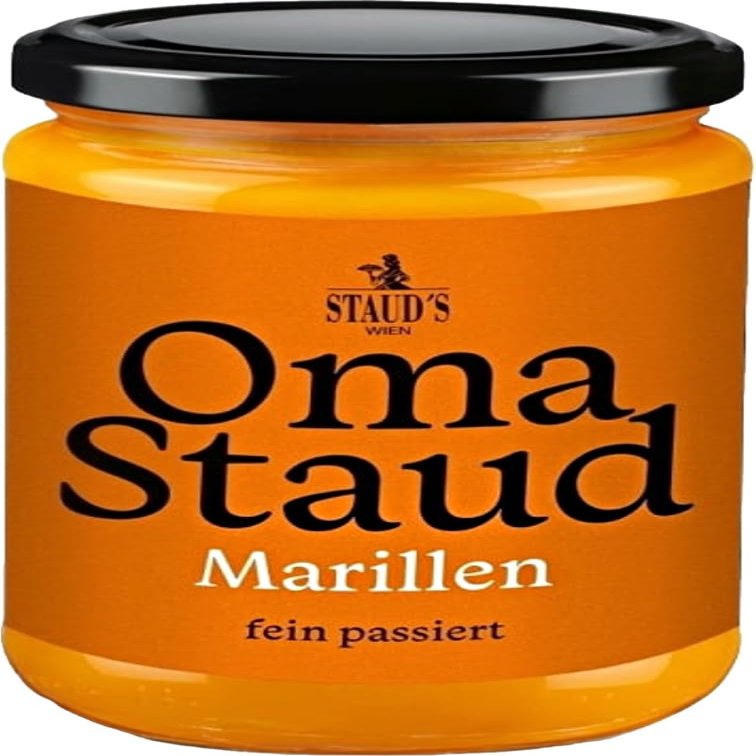 STAUDS Wien Oma Staud Finely Sieved Apricots 225g (7.94 Oz) - Grandma Staud Apricot Jam - Made in Austria
