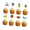 Cabilock 24pcs Strawberry Pattern Insert Cake Picks Fruits Cake Decor for Party Use Unique Fruit Themed Party Supplies view 3