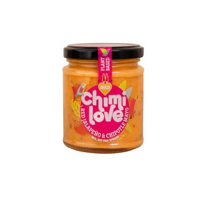 Chimilove Red Jalapeo & Chipotle Mayonnaise Plant-Based South American Sauce - A Harmonious Blend of Creamy Smokiness and Spicy Kick from Red Jalapenos and Aji Chilies. 190ml