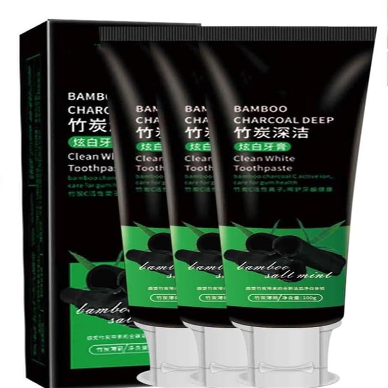 Bamboo Charcoal Toothpaste,Bamboo Charcoal Deep Toothpaste,Brightening & Stain Removing Toothpaste,Deeply Cleaning Gums,Remove Tooth Stains Fresh Breath