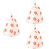 FOMIYES 3pcs Thick Sauna Hats Absorbent Lightweight Felt Caps for Bathing Sauna Use at Home Bathroom Shower for Women and Men Heat Cap view 1