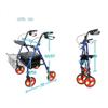 Aluminum Mobility Walking Aid ?Lightweight Folding Rollator Walking Frame ? Height Adjustable Elderly Walker Double The Comfort view 3