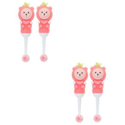FOMIYES 4pcs Cute Bear Soft Bristle Boys and Girls Toothbrush for Boy Girl Manual Toothbrush for Age