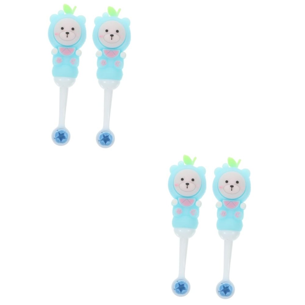 FOMIYES 4pcs Cute Bear Soft Bristle Boys and Girls Toothbrush for Boy Girl Manual Toothbrush Lovely Design Months