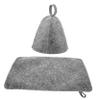 Didiseaon Comfortable Sauna Hat Set with Thickened Felt Sauna Cap for Bathing Sessions for Spa and Hot Tub Use