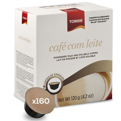 Torri Coffee with Milk Pods Compatible with Dolce Gusto (160 pods)
