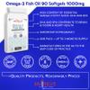 Nutrilus Omega-3 Fish Oil 90 Softgel Capsules 1000mg - High Strength Omega 3 - Brain & Vision & Heart Health - UK Made Supplement view 2