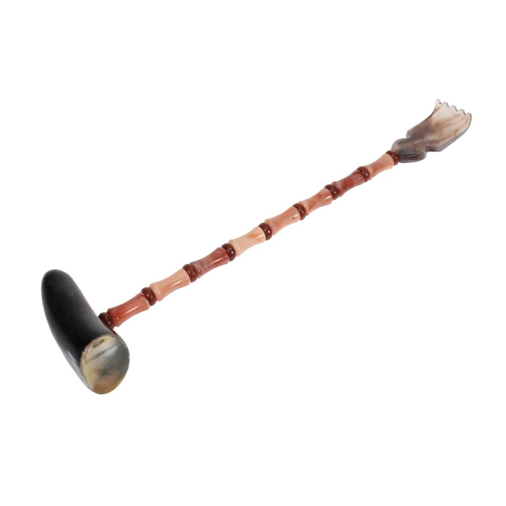 Beaupretty Natural Horn Back Scratchers Long Handle Itching Relief Tool Scratchers for Mom Dad Grandma Grandpa Random Color