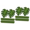 Cabilock 2sets Unique Palm Leaf Cupcake Topper Set Mini Jungle Decor for Birthday Wedding Anniversary 60pcs*2 view 1