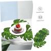 Cabilock 2sets Unique Palm Leaf Cupcake Topper Set Mini Jungle Decor for Birthday Wedding Anniversary 60pcs*2 view 2