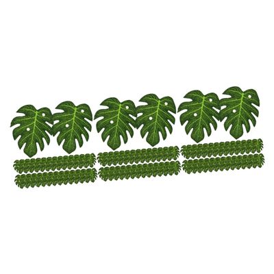 Cabilock 3sets Tropical Palm Leaves Cake Decorations Jungle Theme Cupcake Toppers Set 60pcs*3