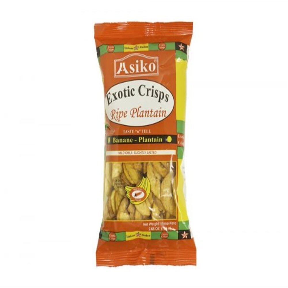 Asiko Plantain Chips Chilli (Pack of 6) Chilli Plantain Chips