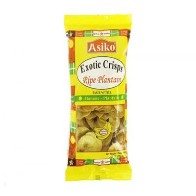 Asiko Plantain Chips Pack of 6 (Sweet Yellow Salted Plantain Chips)
