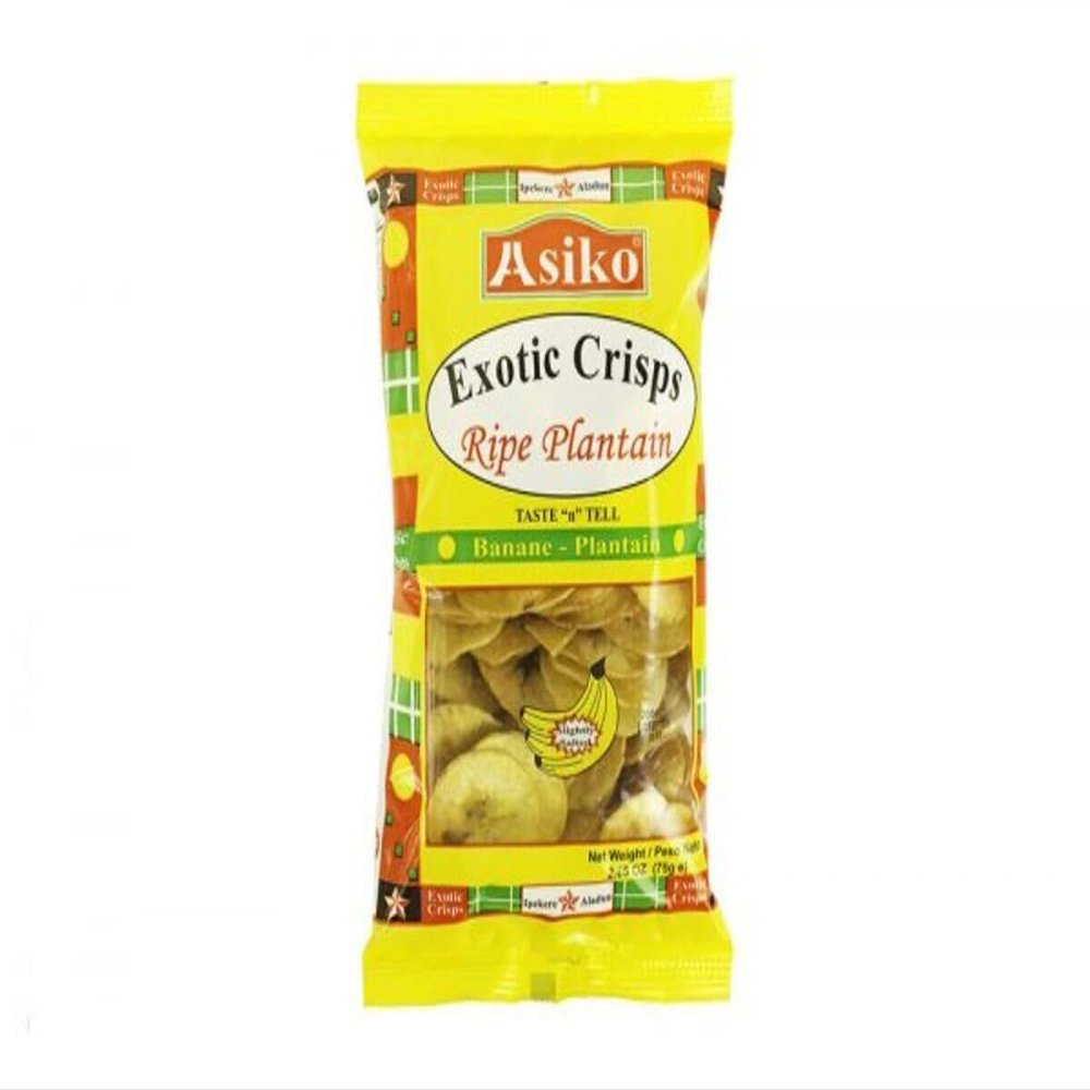 Asiko Plantain Chips Pack of 6 (Sweet Yellow Salted Plantain Chips)