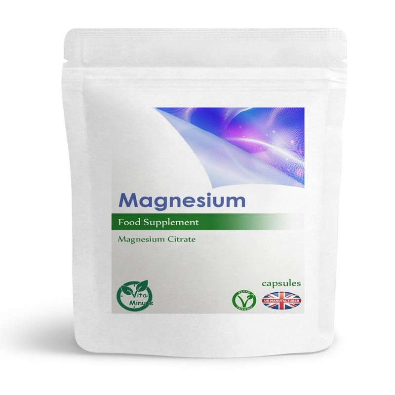 Magnesium Citrate 740mg Capsules, Restless Legs Syndrome, Muscle, Nerves, Bones Support (Pack of 60)