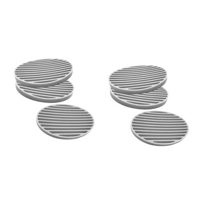 Amosfun 6pcs Silicone Soap Box for Household Bathroom Fashion Drain Design Creative Non-slip Soap Dish Holder for Bathroom Use