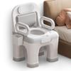 AKIMRABY Bedside Commode, Upgraded Safety Commode Toilet for Elderly Disabled, Potty Chair for Adult with Enlarged Arms, Height Adjustable, 900lbs Heavy Duty Bedside Commodes for Seniors view 1