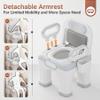 AKIMRABY Bedside Commode, Upgraded Safety Commode Toilet for Elderly Disabled, Potty Chair for Adult with Enlarged Arms, Height Adjustable, 900lbs Heavy Duty Bedside Commodes for Seniors view 4