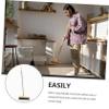 PRETYZOOM Heavy Duty Household Broom Long Handle Bristle Broom with Soft Natural Bristles Stainless Steel Rod and Wooden Handle for Kitchen Outdoor Cleaning view 2