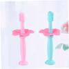 Beavorty 2pcs Silicone Training Toothbrush Protective Baffle for Boy Girl Boys and Girls Extra Soft Bristles for Oral Care for First Brushing Experience view 2