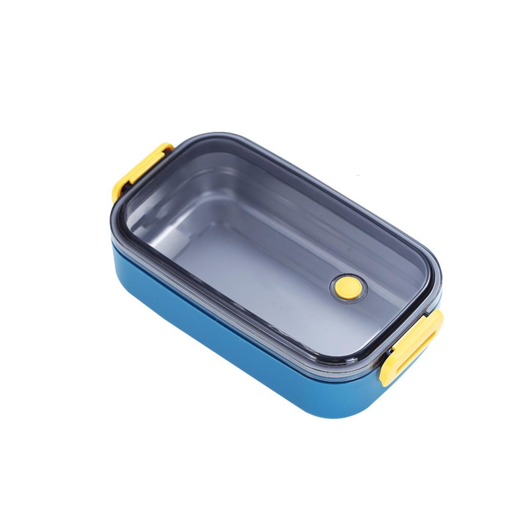 GERRIT Stainless Steel Insulated Lunch Box, Lunch Box, Office Worker Detached Multi-Layer Lunch Box, Portable Lunch Box/106 (Color : Single-ply Stainless Steel Blue)