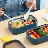 GERRIT Stainless Steel Insulated Lunch Box, Lunch Box, Office Worker Detached Multi-Layer Lunch Box, Portable Lunch Box/106 (Color : Single-ply Stainless Steel Blue) view 3