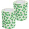TOVINANNA 2rolls Clover Toilet Paper Household Bathroom Tissue Roll Printed Pattern Napkin Paper for Home and Hotel view 1