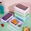 GERRIT Compartment Lunch Box, Plastic Lunch Box, Lunch Box/141 (Color : 02 (Cherry Blossom Pink)) view 2