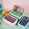 GERRIT Compartment Lunch Box, Plastic Lunch Box, Lunch Box/141 (Color : 02 (Cherry Blossom Pink)) view 3