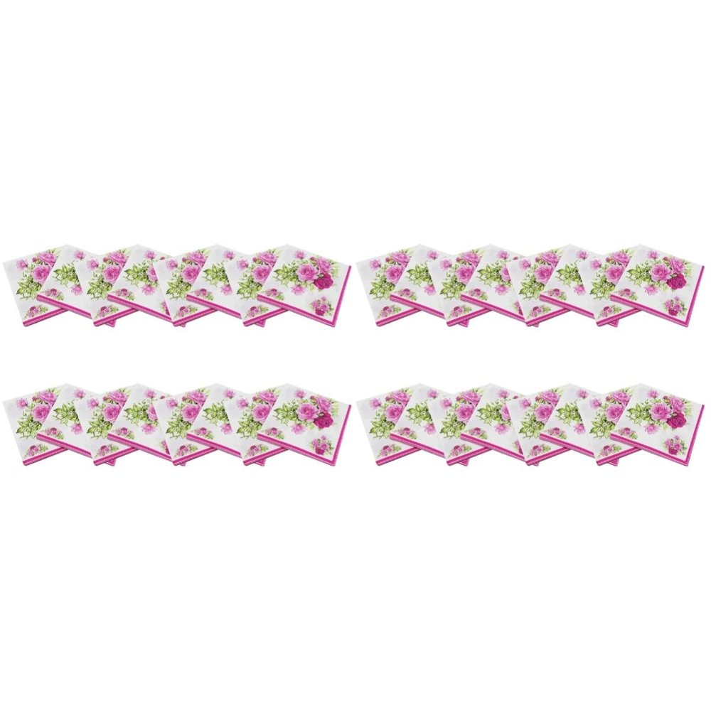 FRCOLOR 40pcs Lunch Napkins Napkins Feel Decoupage Paper Towels for Wedding Birthday Party Banquet Random Color
