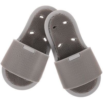 MAGICLULU Silicone Foot Slipper with Suction Cup Sole Comfortable Massage Slipper for Home Shower Foot Scrubber and Relax Non-Slip Footwear