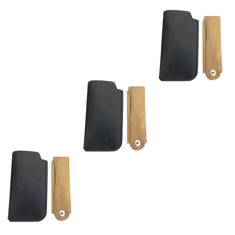 MAGICLULU 3 Sets Folding Beard Comb Case Household Hair Comb for Travel and Daily Use for Beard and Mustache Care